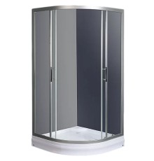 С 100/189-24 XL Душевое ограждение с поддоном, стекло прозрачное, профиль хром