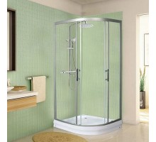 С 120/90/189-24 L XL Душевое ограждение с поддоном ,стекло прозрачное, профиль хром