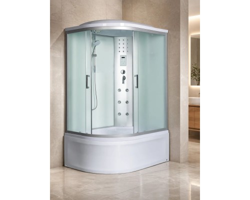 DUNAY XL 100/80/44 MT R Душевая кабина с поддоном, стекло матовое, профиль хром матовый