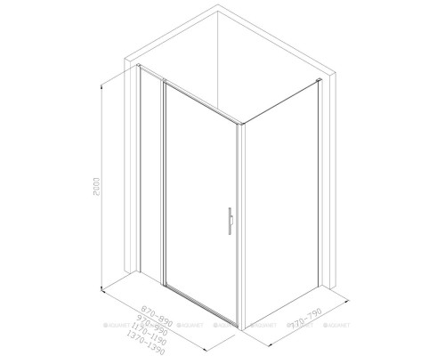 Душевой уголок Allen Brau Priority 90x80 3.31002.BA + 3.31014.BA серебро браш