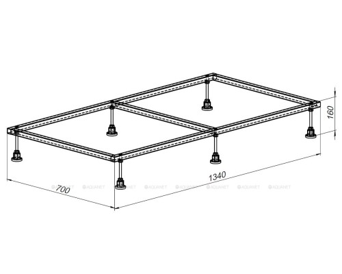 Каркас для поддона Allen Brau 140х80 8.00005