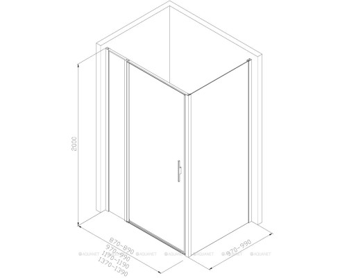 Душевой уголок Allen Brau Priority 100x100 3.31006.BBA + 3.31021.BBA черный браш