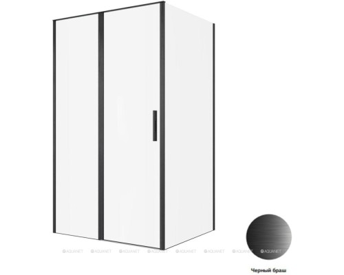 Душевой уголок Allen Brau Priority 120x80 3.31009.BBA + 3.31015.BBA черный браш