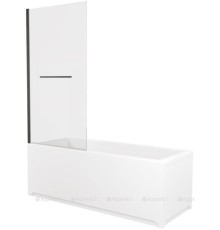 3.31022.BBA PRIORITY,Шторка на борт 800мм H=1500мм стекло Optiwhite,Easyclean,черн.браш.ал (274703)