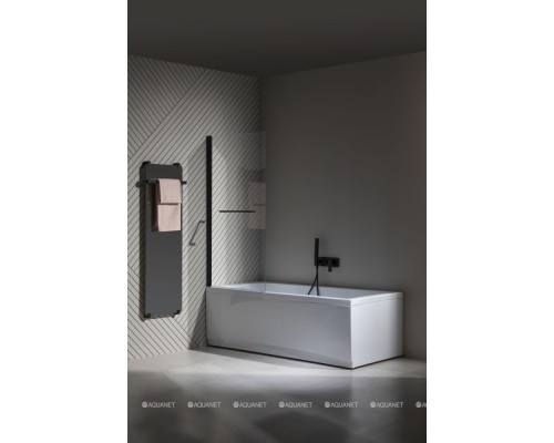 Шторка на ванну Allen Brau  3.31022.BBA PRIORITY 150*80 стекло Optiwhite,Easyclean,черн.браш.ал (274703)