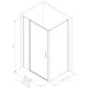 Душевой уголок Allen Brau Priority 140x80 3.31036.BBA + 3.31042.BBA черный браш