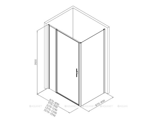 Душевой уголок Allen Brau Priority 160x90 3.31038.BA + 3.31044.BA серебро браш