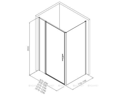 Душевой уголок Allen Brau Priority 160x80 3.31039.BBA + 3.31042.BBA черный браш