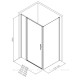 Душевой уголок Allen Brau Priority 160x80 3.31039.BBA + 3.31042.BBA черный браш