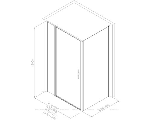 Душевой уголок Allen Brau Priority 140x90 3.31035.BA + 3.31044.BA серебро браш