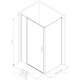 Душевой уголок Allen Brau Priority 140x90 3.31035.BA + 3.31044.BA серебро браш