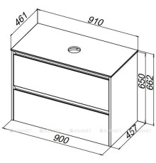 1.35023.ON ACTIVITY Столешница 90, акриловый камень оникс (313627)
