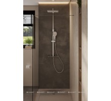 3.21013.BA INFINITY 1, Walk in 8мм, 1000(975-985мм) прозр. 8мм,серебро браш (323805)