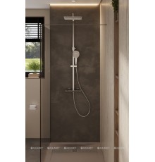 3.21027.BBA INFINITY 1, Walk in 8мм, 1400(1375-1385мм) прозр. 8мм,черный браш (323819)