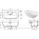 Ванна из искусственного мрамора Aquanet Family Stone 170х85