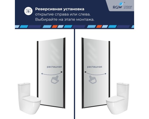 Душевая дверь RGW Dolphin TN-03-B 54930309-14 90x195 стекла прозрачные, профиль черный