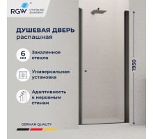 Душевая дверь RGW Dolphin TN-03-B 54930308-14 80x195 стекла прозрачные, профиль черный