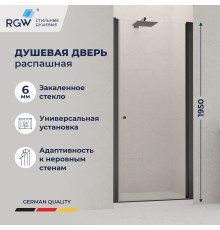 Душевая дверь RGW Dolphin TN-03-B 54930308-14 80x195 стекла прозрачные, профиль черный