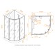 Душевая кабина RGW AN-208 Frost Line 1000x1000, стекло прозрачное, профиль  хром-матовый