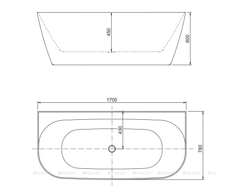 Акриловая ванна Allen Brau Priority 3 170x78 2.31003.20/PWM