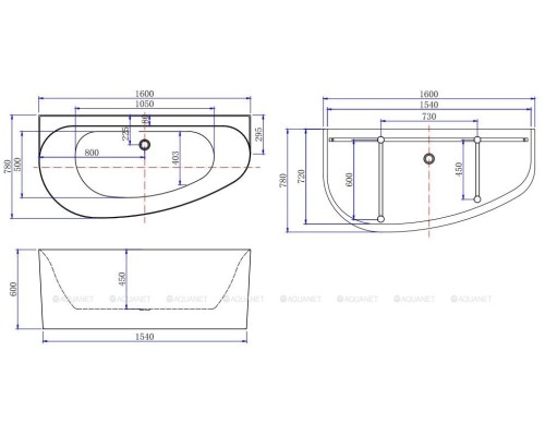 Акриловая ванна Allen Brau Priority 5 А 160x78 2.31005.20A/AM Акриловая ванна Allen Brau Priority 5 А 160x78 2.31005.20A/AM