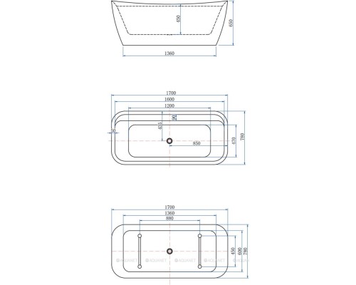 Акриловая ванна Allen Brau Infinity 2 170x78 2.21002.20/CGM Акриловая ванна Allen Brau Infinity 2 170x78 2.21002.20/CGM