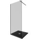 Душевая перегородка Allen Brau 3.21003.BBA INFINITY 1, Walk in 8мм, 800(775-785мм) прозр. 8мм,черный браш (323795)
