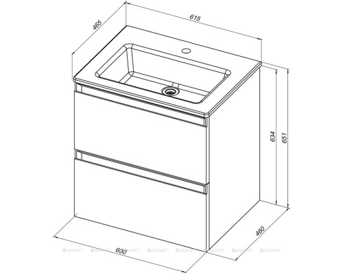 Тумба под раковину Allen Brau Eclipse 60 1.E1001.WM 2.0 белый матовый Тумба под раковину Allen Brau Eclipse 60 1.E1001.WM 2.0 белый матовый