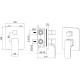 Смеситель для душа Allen Brau Infinity X2 5.21014-31 (с внутренней частью) черный матовый