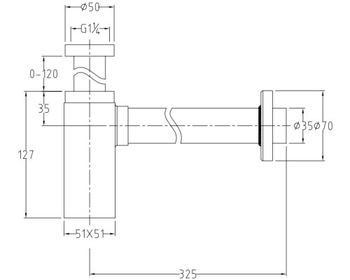 Сифон для раковины Allen Brau Infinity 5.21027-31 черный матовый