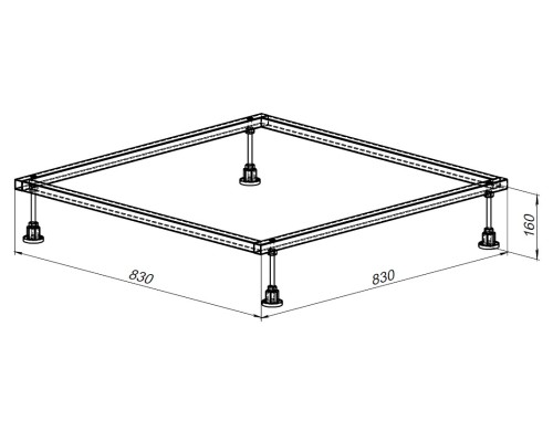 Каркас для поддона Allen Brau 90х90 8.00001