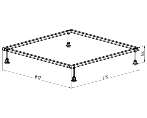 Каркас для поддона Allen Brau 100х100 8.00002