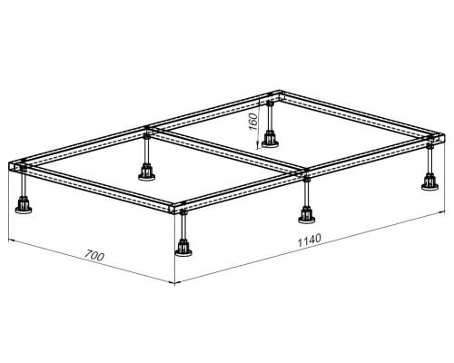 Каркас для поддона Allen Brau 120х80 8.00003