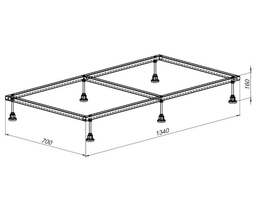 Каркас для поддона Allen Brau 140х80 8.00005