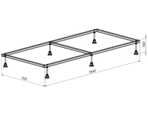 Каркас для поддона Allen Brau 160х80 8.00007