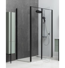 Душевой уголок Allen Brau Priority 120x80 черный браш, стекло 6 мм