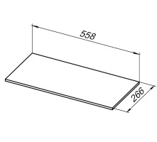 Полка для стеллажа Allen Brau Liberty 60 1.33010.GR-S графит структ