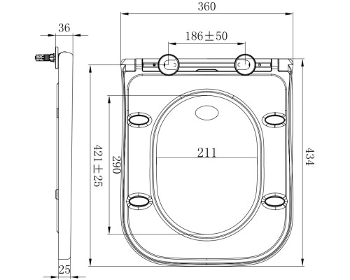 Крышка-сиденье для унитаза Allen Brau Infinity 4.21010.20 белый глянец