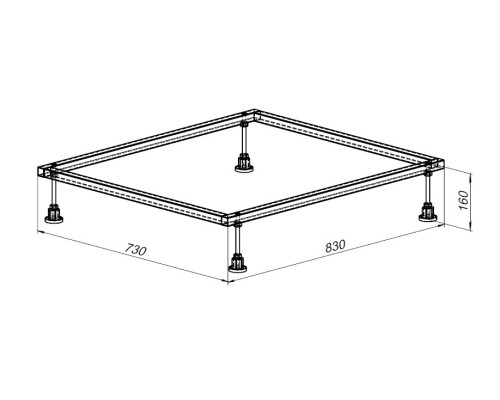 Каркас для поддона Allen Brau 90x80 8.00001.1