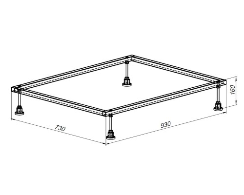 Каркас для поддона Allen Brau 100x80 8.00002.1