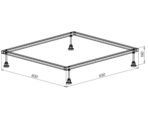 Каркас для поддона Allen Brau 100x90 8.00002.2