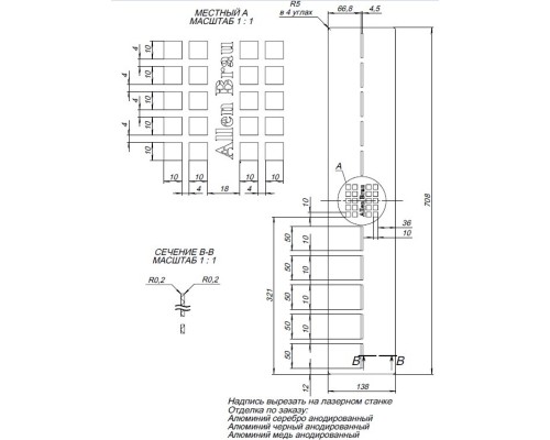 Накладка для сифона Allen Brau Infinity 8.210N2-BA серебро браш