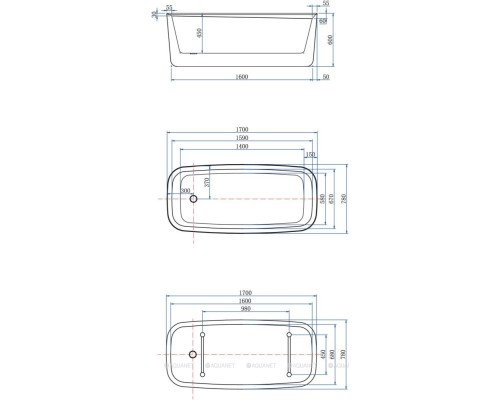 Акриловая ванна Allen Brau Infinity 3 170x78 2.21003.21/AM