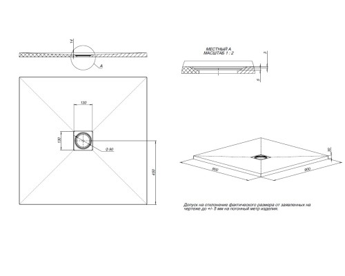 Душевой поддон Allen Brau Priority 90x90 8.31002-CGM олива