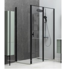 Душевой уголок Allen Brau Priority 160x100 черный браш, стекло 8 мм