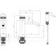 5.31A01-MG PRIORITY 3.0 Cмеситель для умывальника, излив 125мм, Kerox, графит браш (323734)