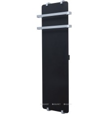 Полотенцесушитель INFINITY 1200х440мм черн.мат., с рейлингом 2.0 и креплением, серебро браш (325624)