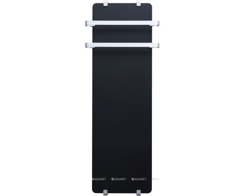 Полотенцесушитель INFINITY 1200х440мм черн.мат., с рейлингом 2.0 и креплением, серебро браш (325624)