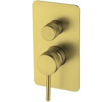 5.31011-GB PRIORITY X2 Смеситель встр. для душа, 2 выхода, Kerox,Easy box,браш.золото (330530)
