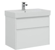 Тумба под раковину Aquanet Nova Lite 75 белый (2 ящика) 